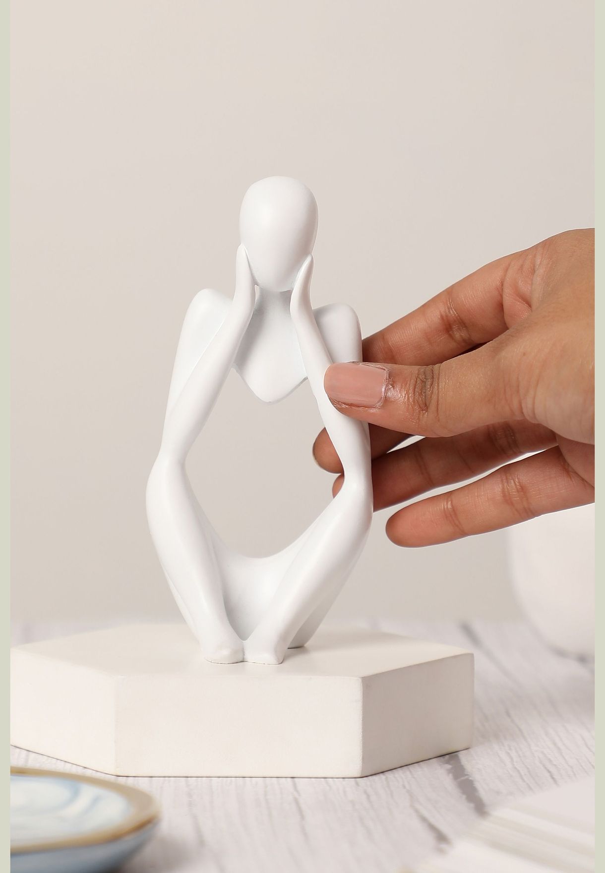 Modern Figurine Solid Minimalistic Ceramic Figure Showpiece