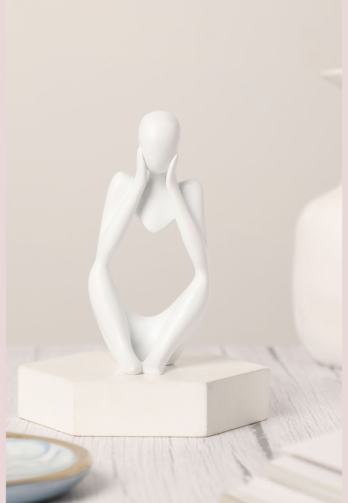 Modern Figurine Solid Minimalistic Ceramic Figure Showpiece