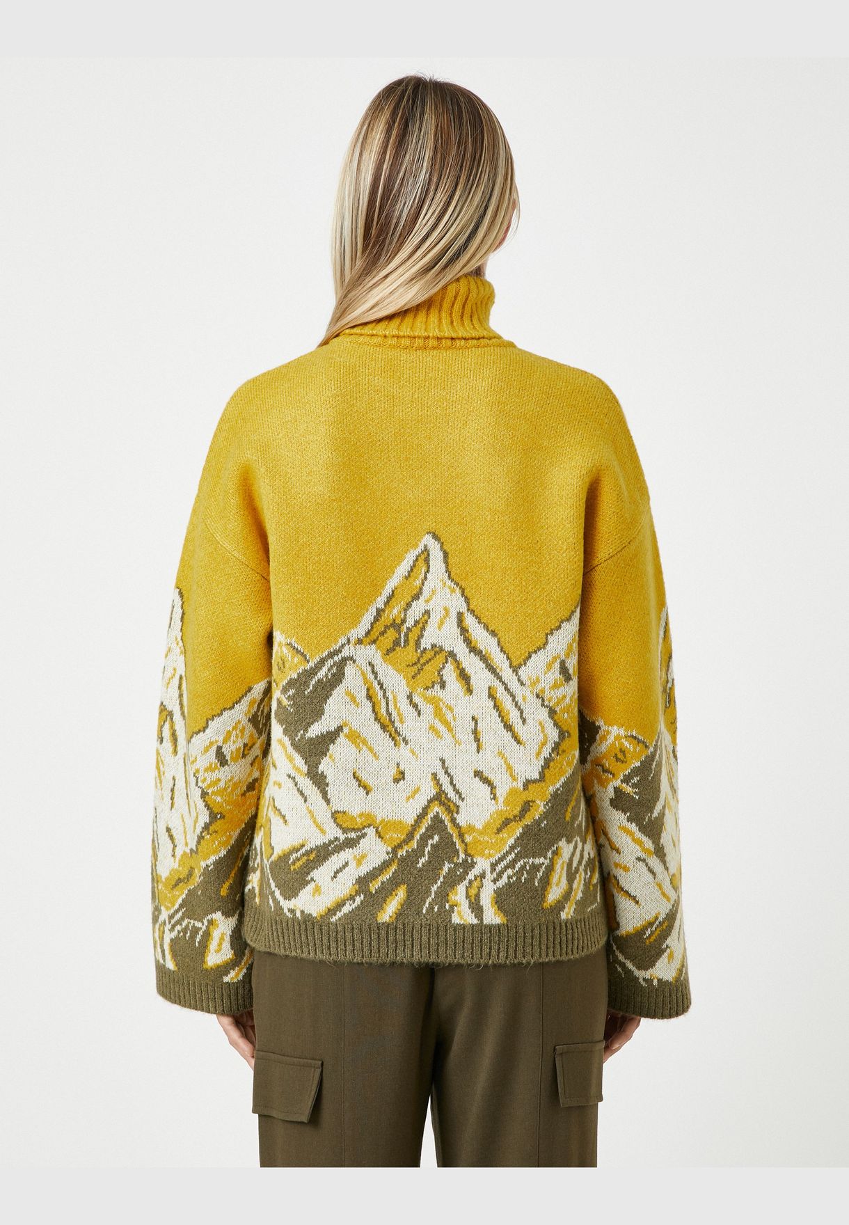 Şahika Ercümen X Koton - Nature Patterned Turtleneck Sweater