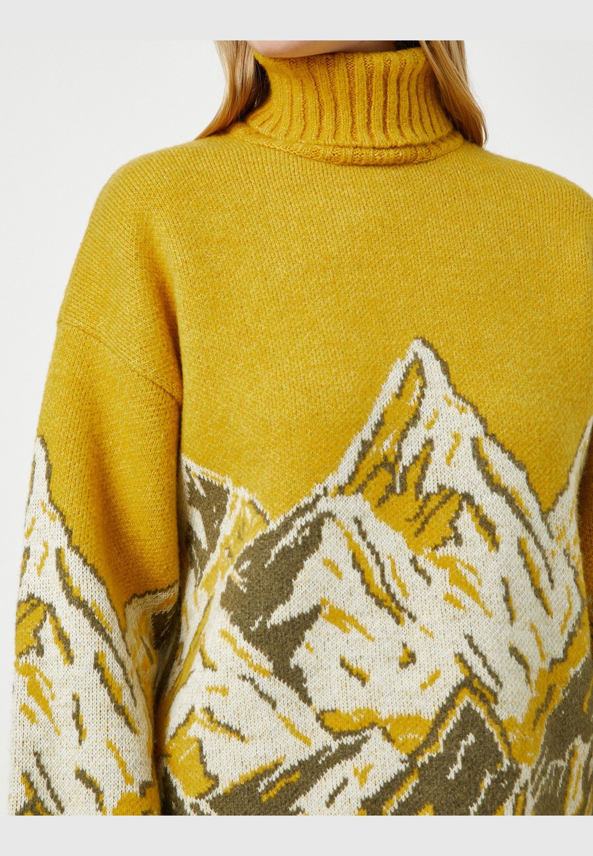 Şahika Ercümen X Koton - Nature Patterned Turtleneck Sweater