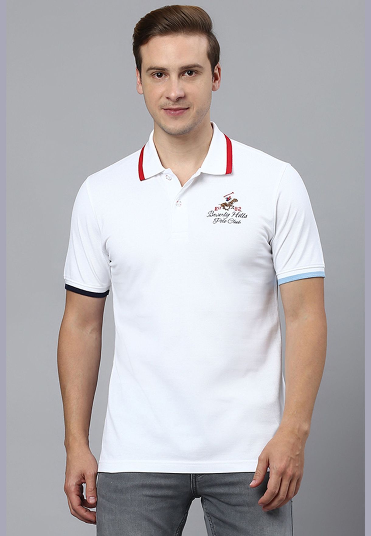 Buy Hills Polo white Polo T-Shirts Men in MENA, Worldwide