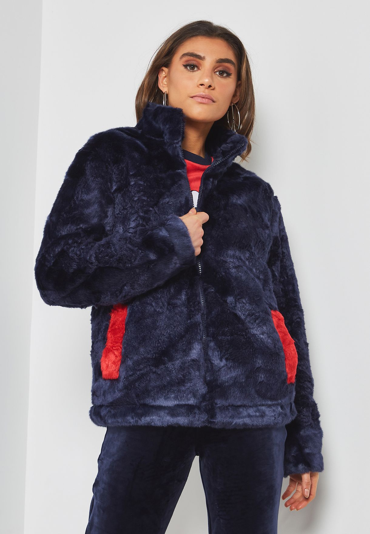 fila arianna faux fur jacket