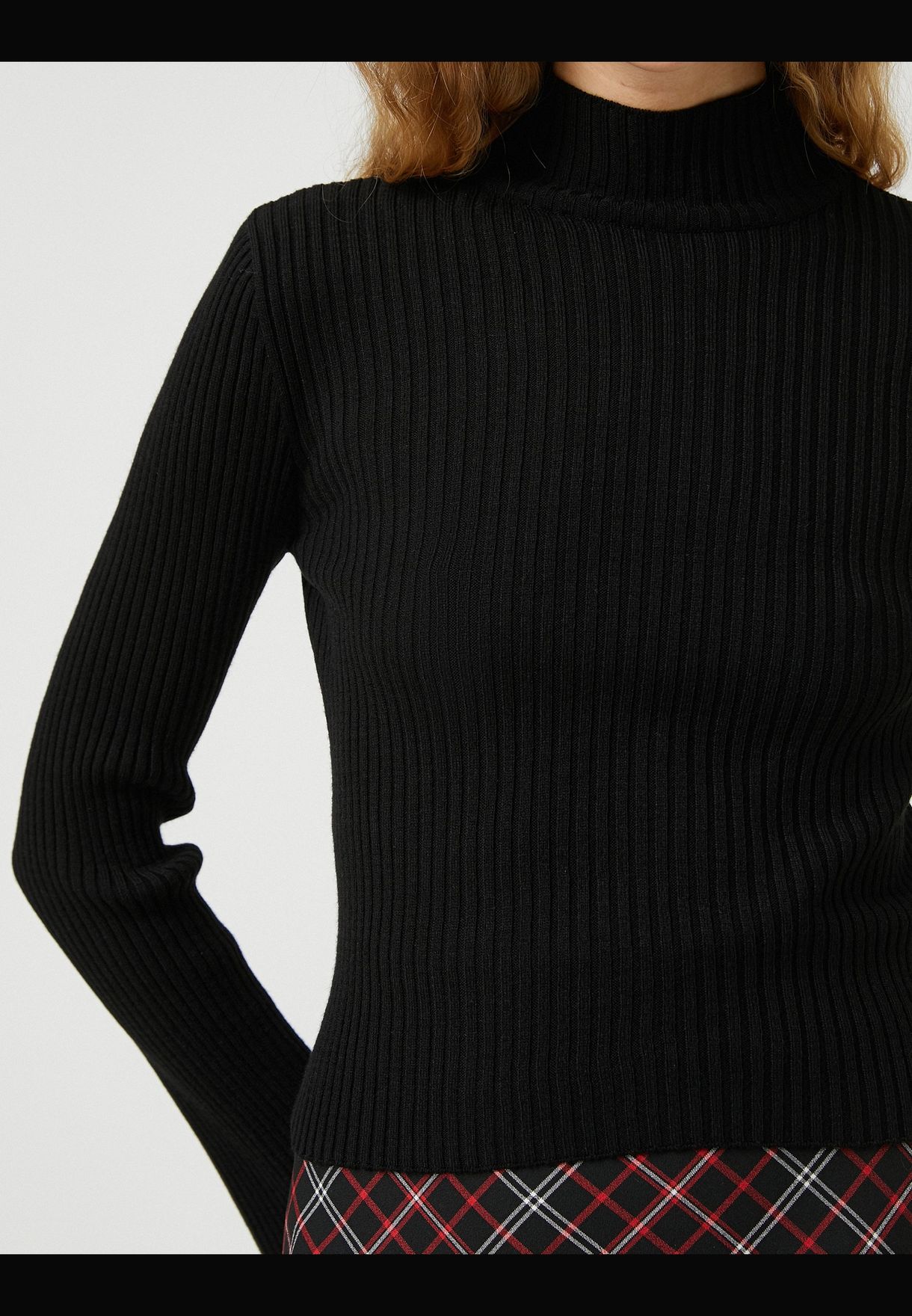 Aslıhan Malbora X Koton - Turtleneck Ribbed Sweater