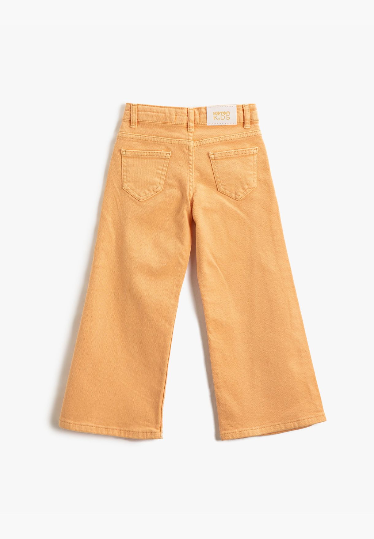 Wide Leg Jeans - Stitching Detail Pockets