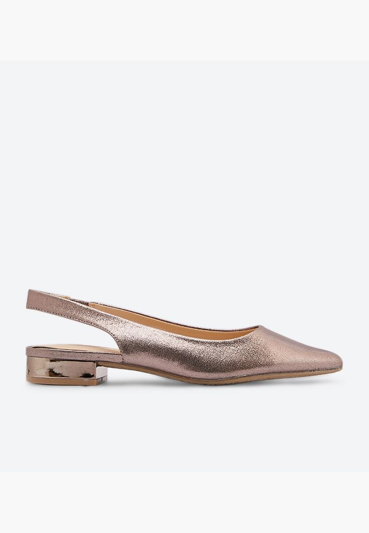 Buy Dune London grey Hipton Di Pointed Toe Slingback Pumps Metallic for Women in Kuwait other cities | hipton di-pewter-synthetic