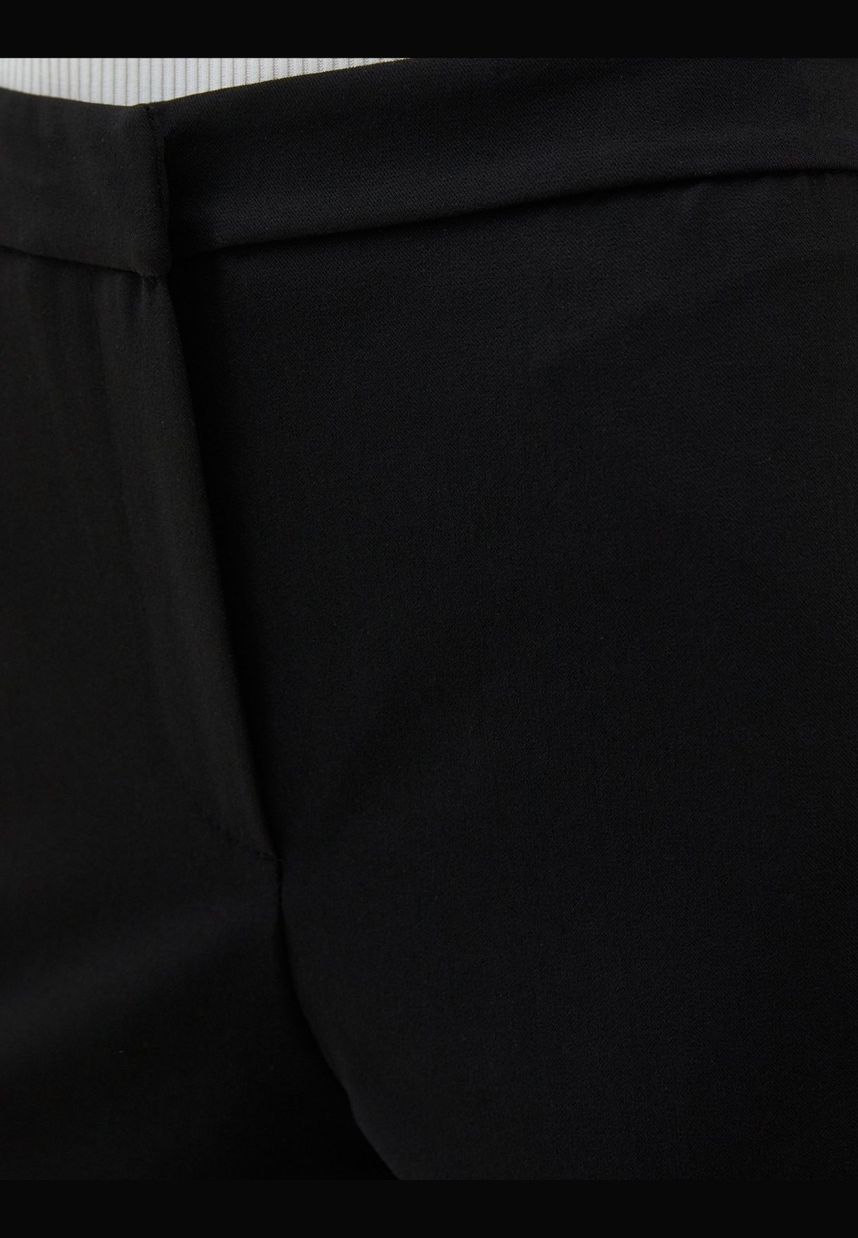 High Rise Pocket Detail Crop Cigarette Trousers
