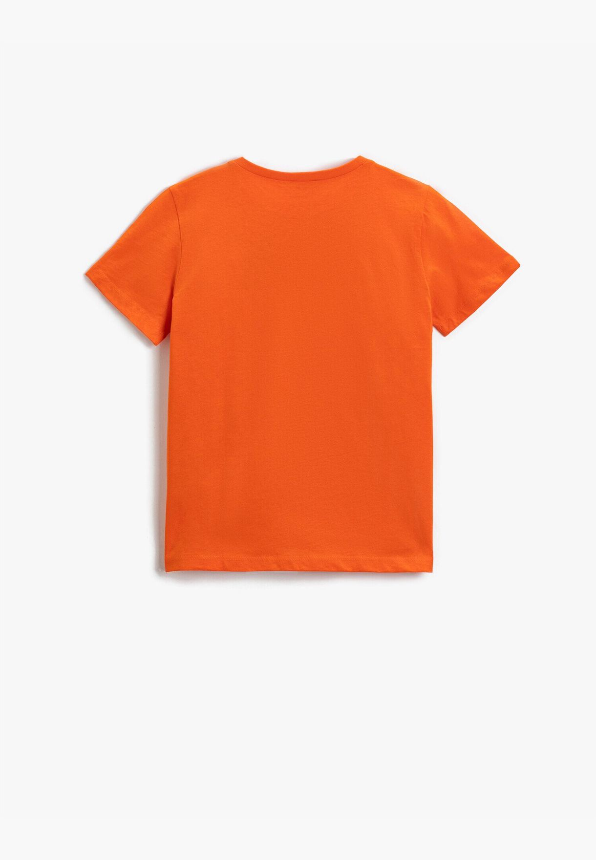 Dinosaur Printed Short Sleeve T-Shirt Cotton Crew Neck