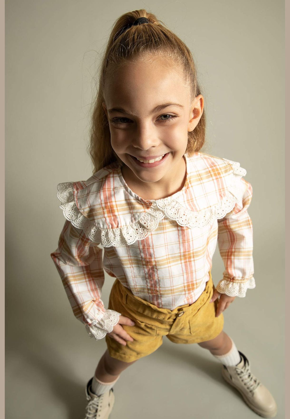 Girl Woven Long Sleeve Blouse