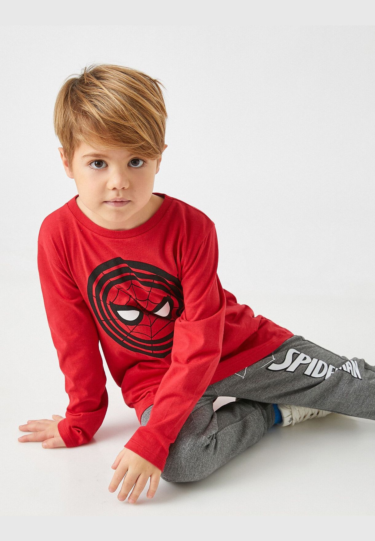 Spiderman Licensed Printed Long Sleeve T-Shirt Cotton