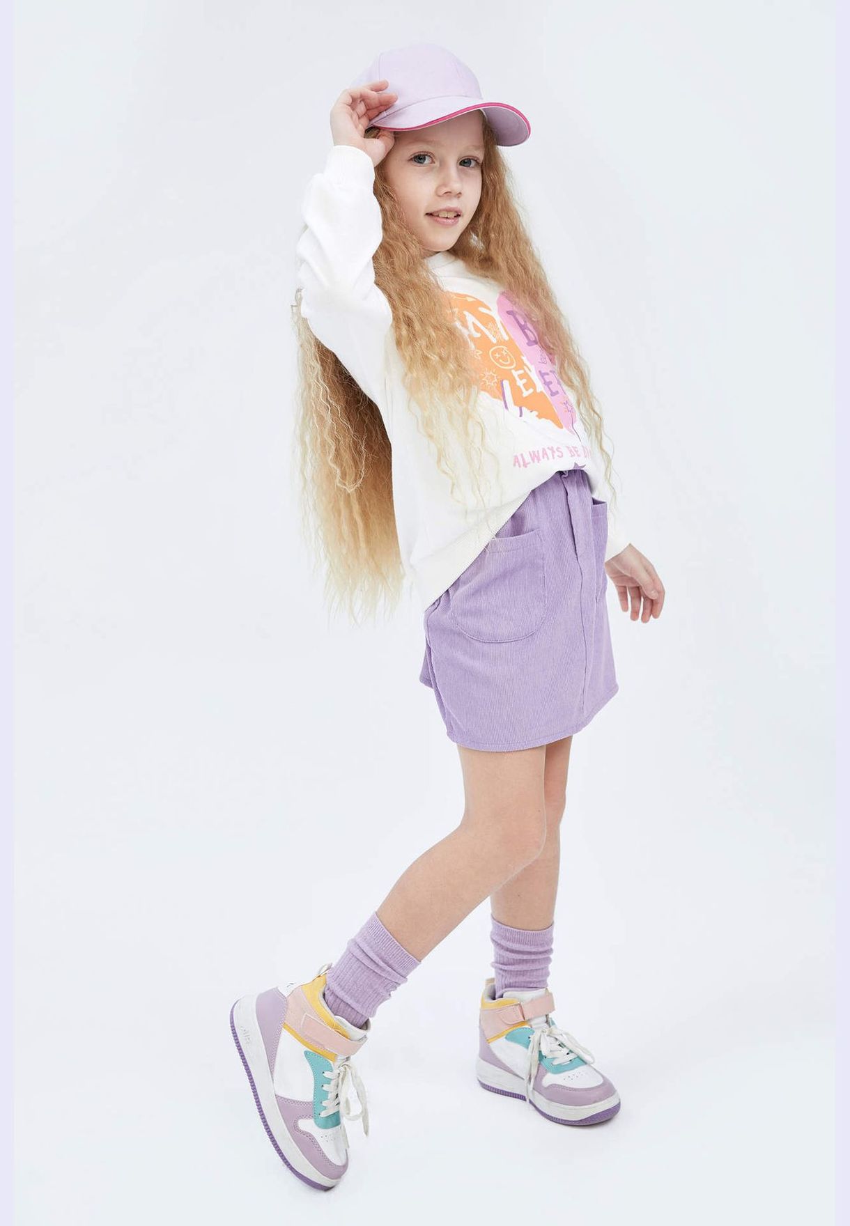 Girl Paperbag Skirt Woven Skirt