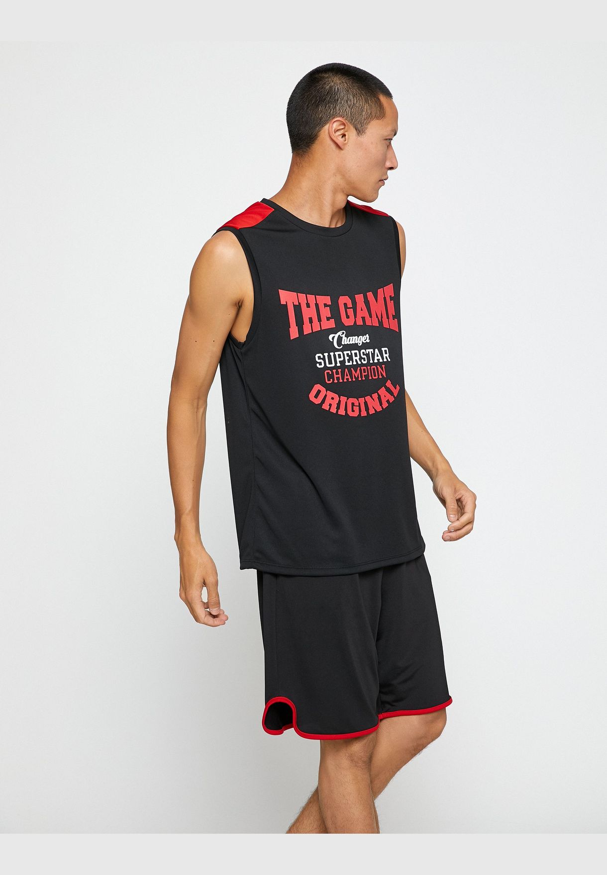 Sleeveless Tanktop Crew Neck Printed