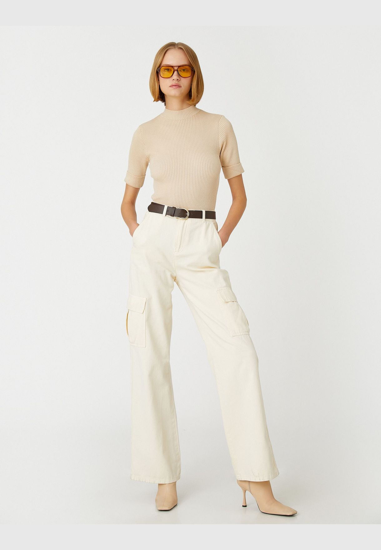 Turtle Neck Sweater Short Sleeve