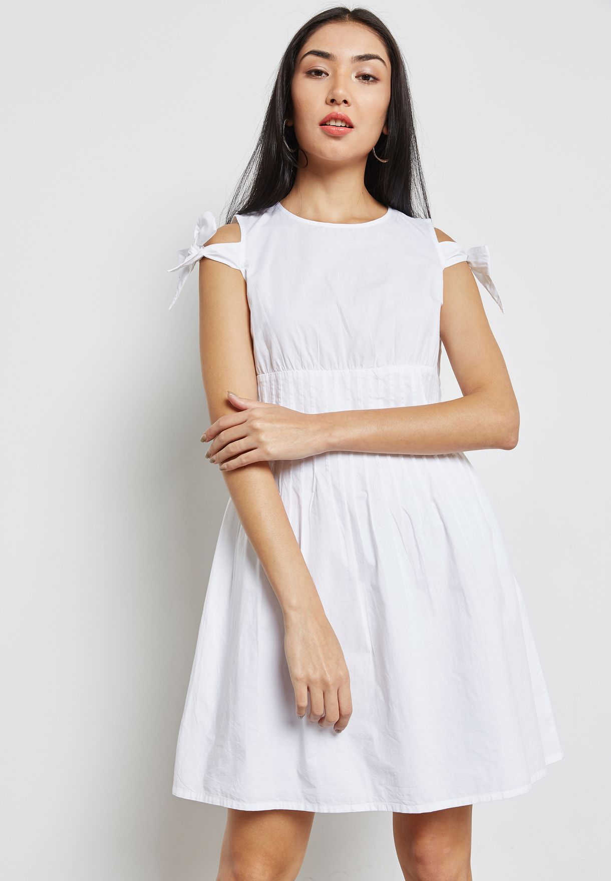 mango cold shoulder dress
