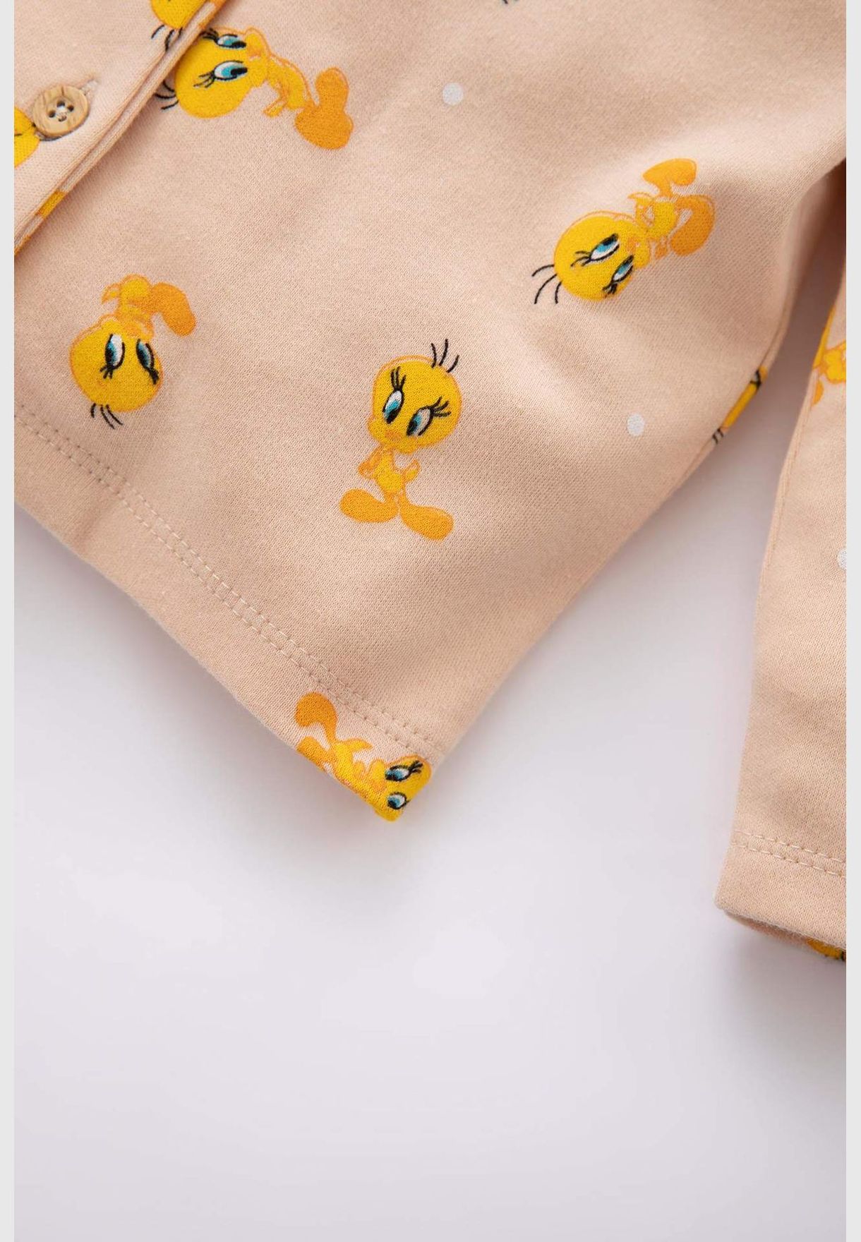 2 Pack BabyGirl Looney Tunes Licenced Regular Fit Shirt Neck Long Sleeve Homewear