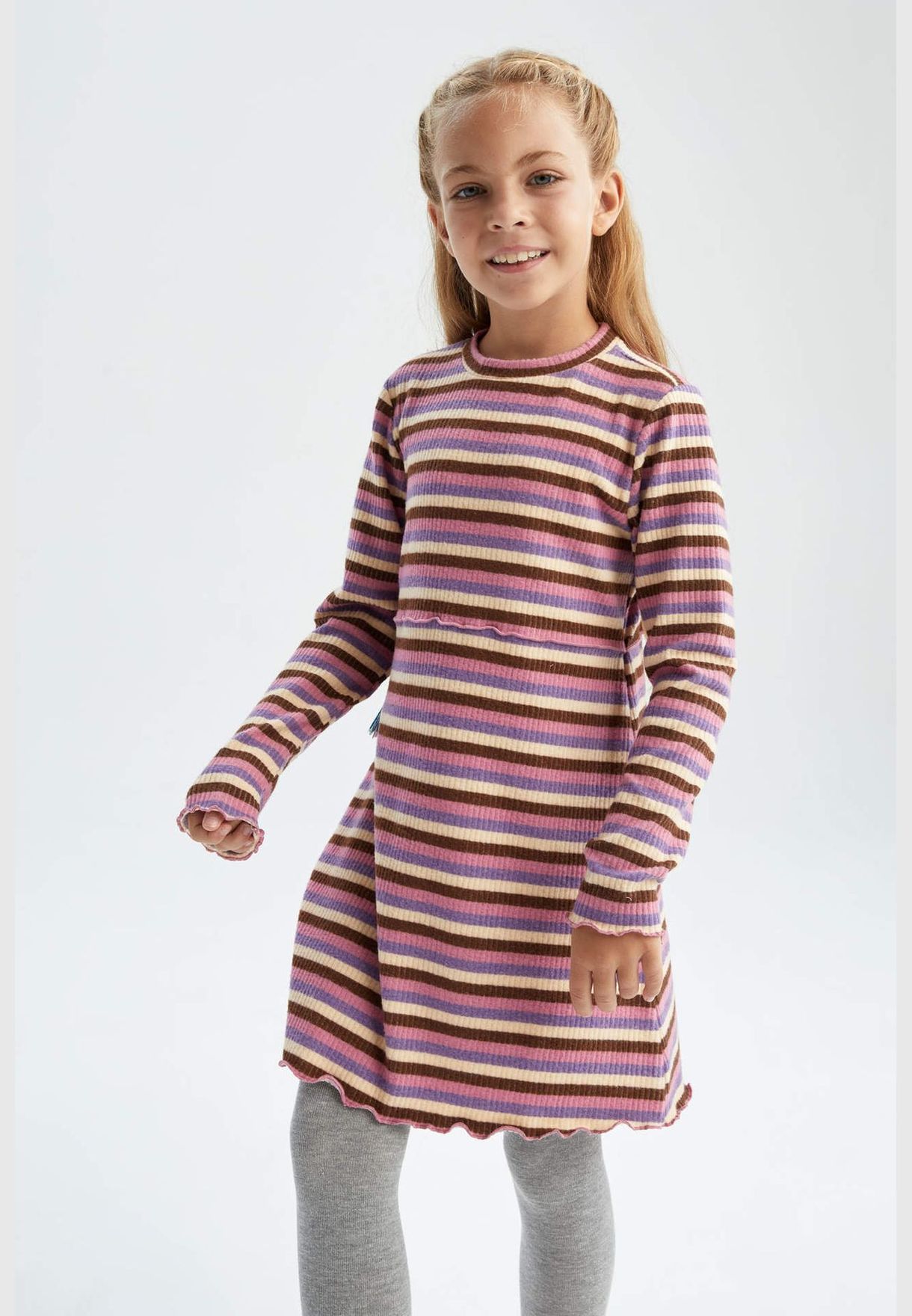 Girl Dress Long Sleeve Knitted Dress