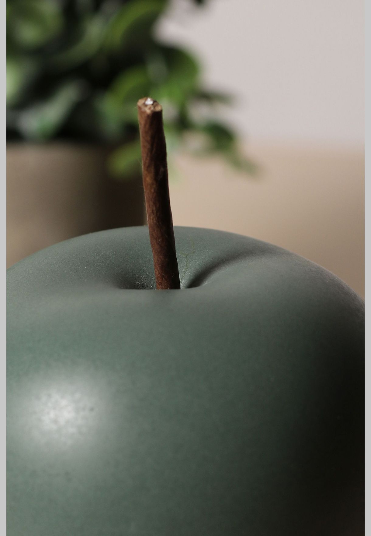 Modern Apple Shaped Solid Minimalistic Ceramic Showpiece For Home Decor
