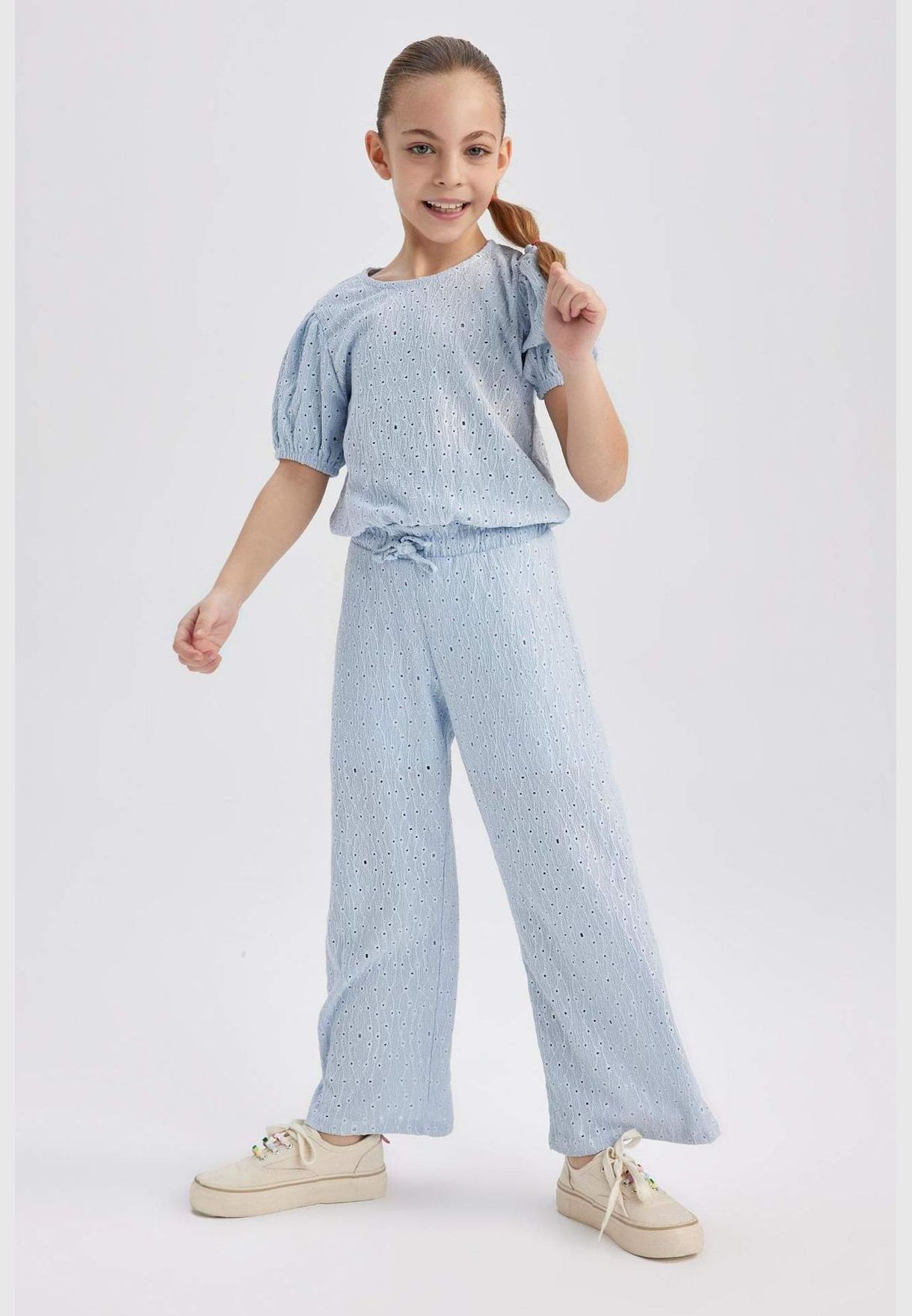 Girl Knitted Short Sleeve Body