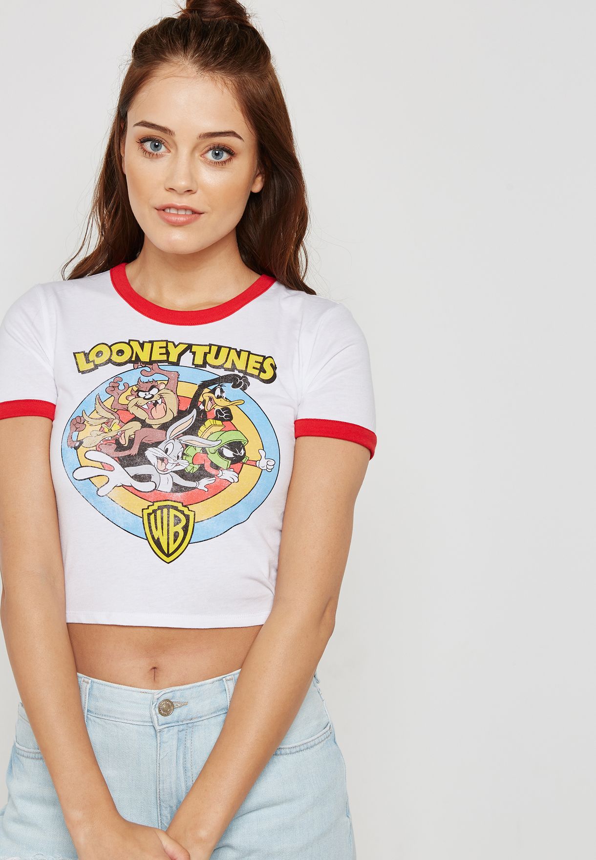 Buy Forever 21 White Looney Tunes T Shirt For Women In Mena