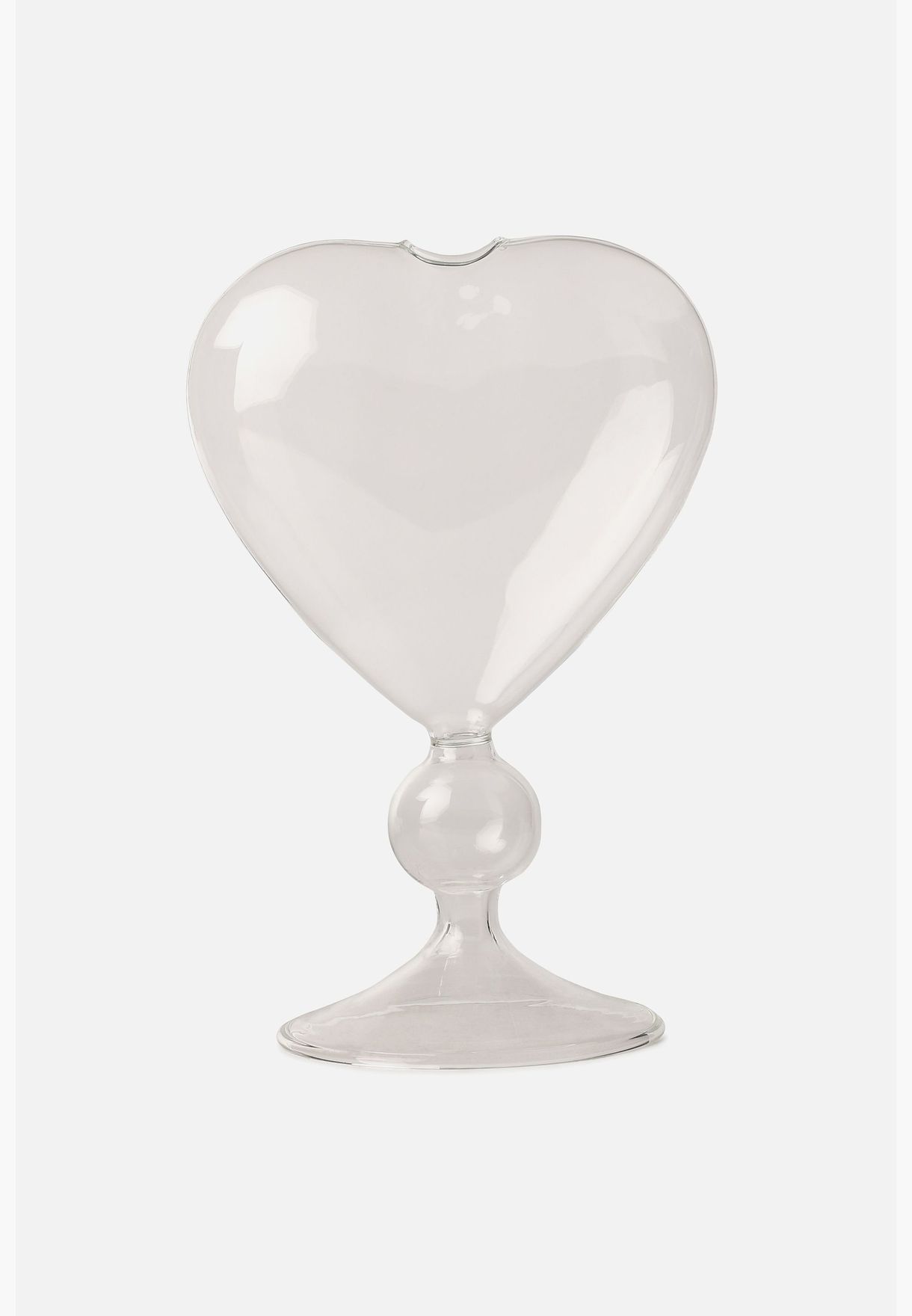 Heart Shaped Modern Glass Flower Vase For Home Decor 