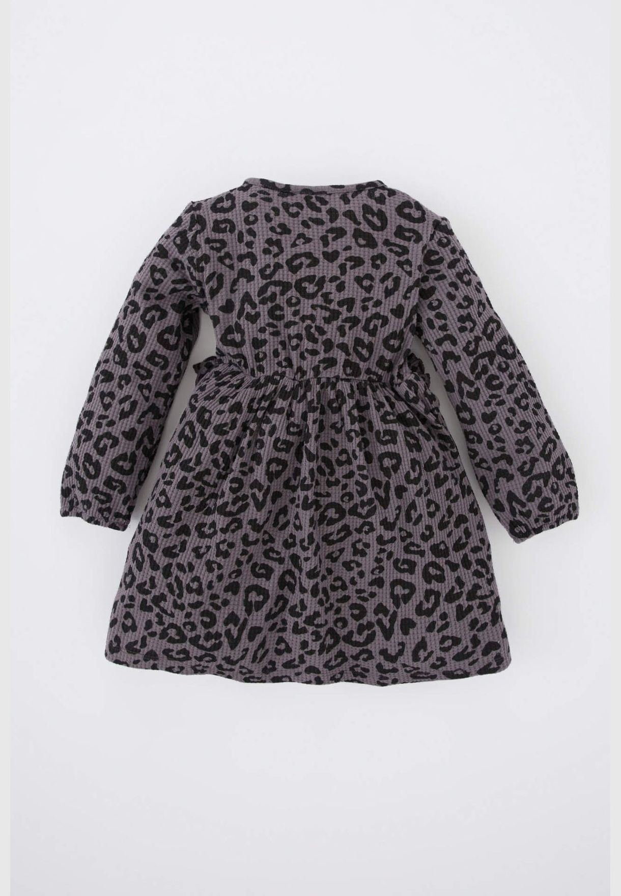 BabyGirl Bike Neck Long Sleeve Dress