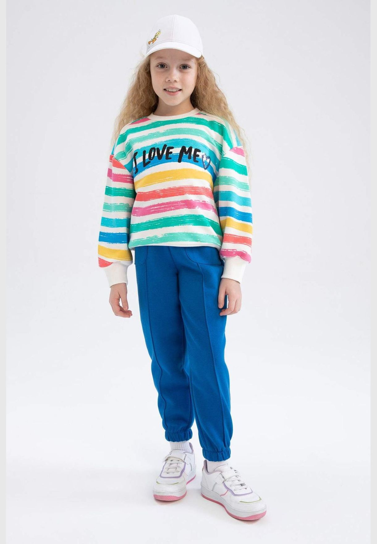 Girl Long Sleeve Knitted Sweat Shirt