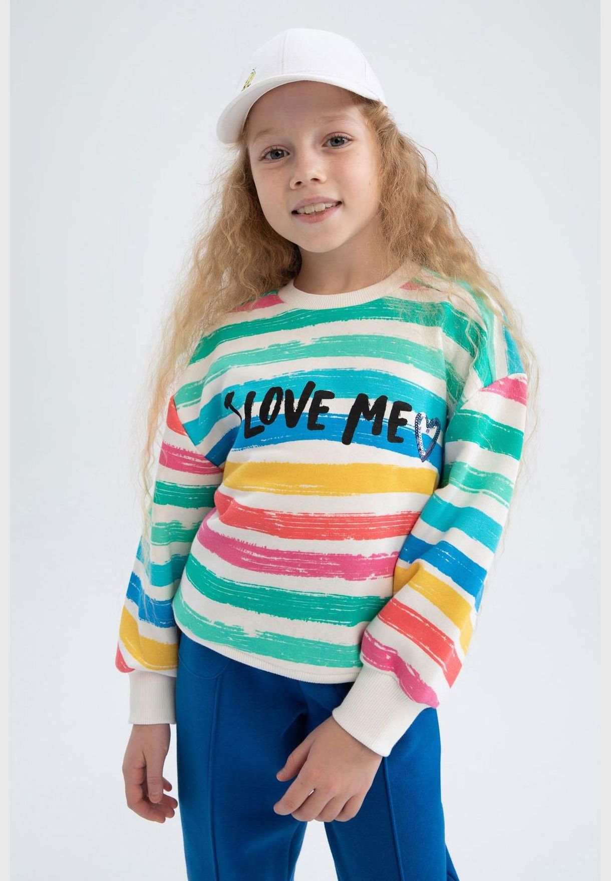 Girl Long Sleeve Knitted Sweat Shirt