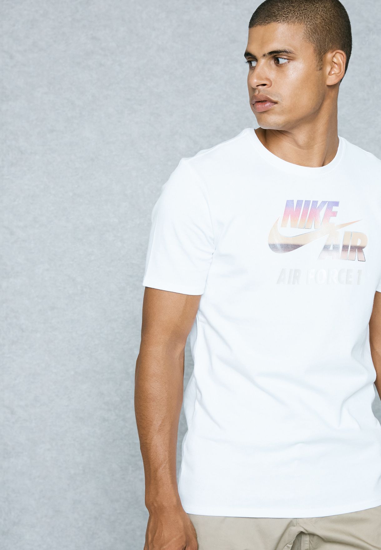 Nike white Air Force 1 Chrome T-Shirt 