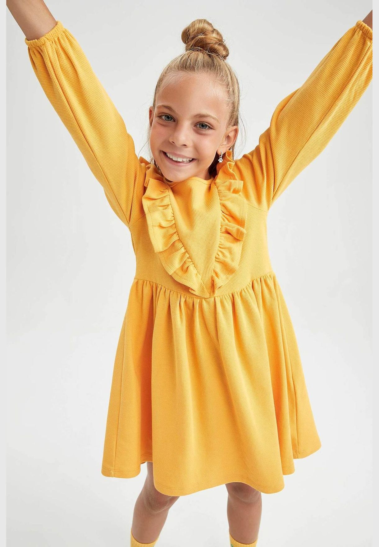 Girl Long Sleeve Knitted Dress