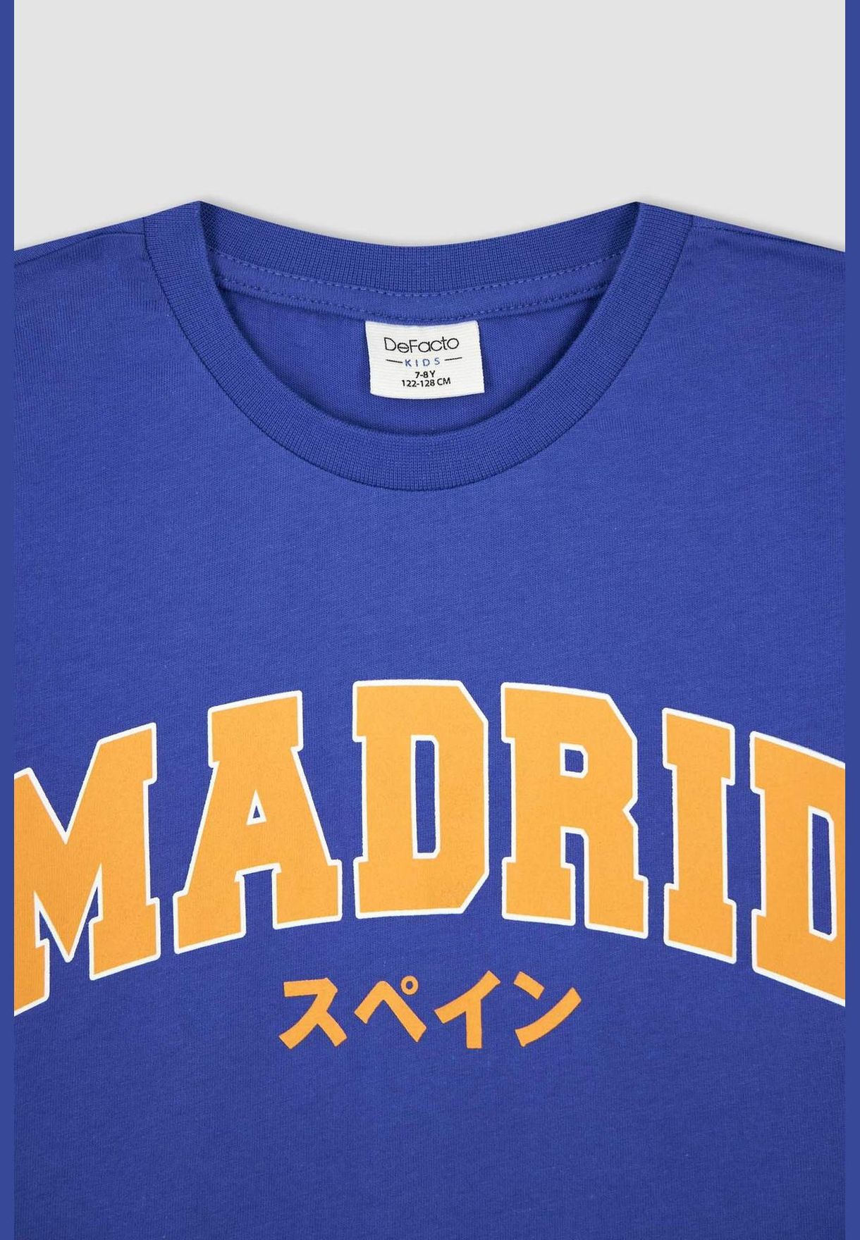 Regular Fit Short Sleeve Madrid Print T-Shirt