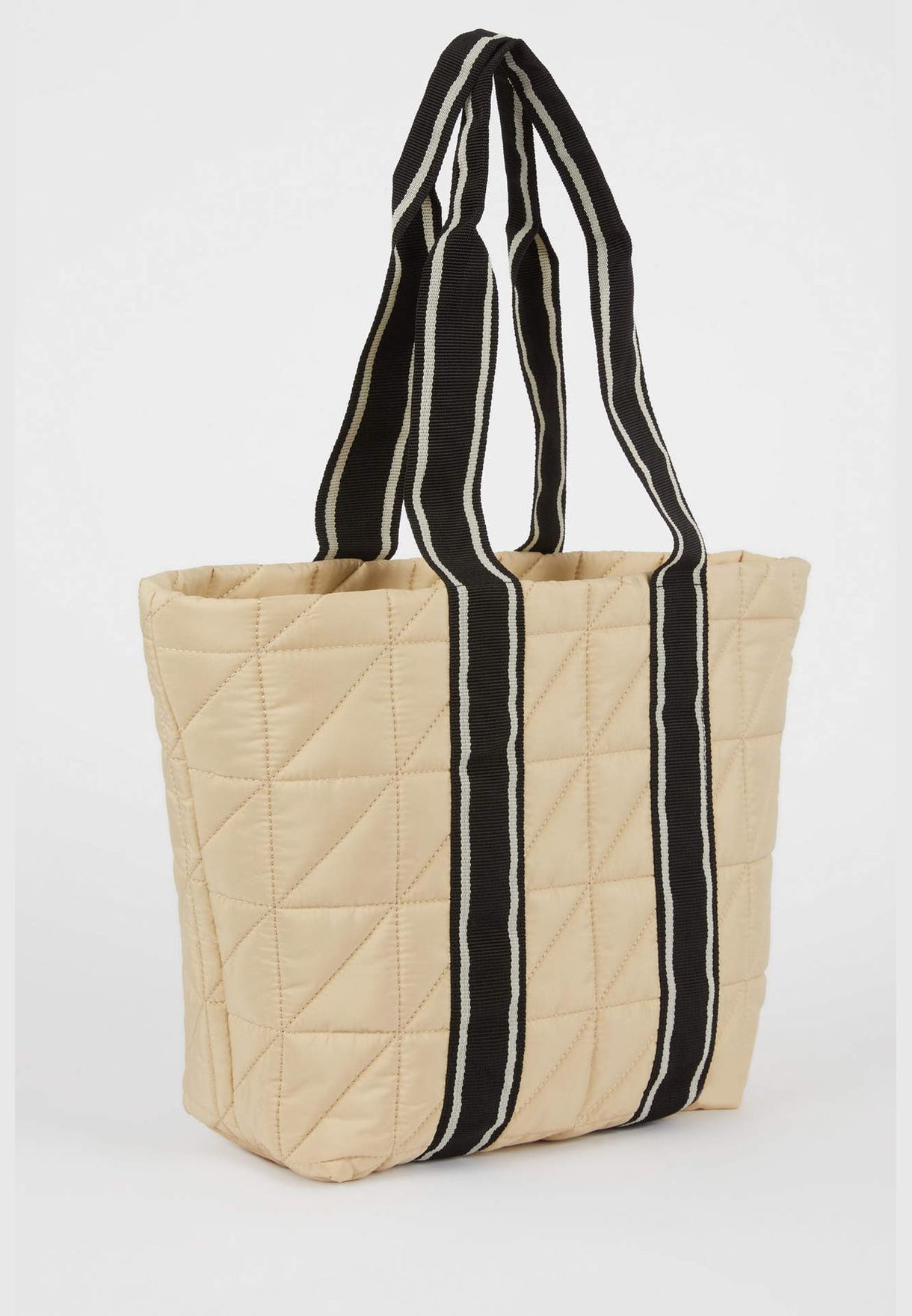 Colour Block Quilted Big Bag