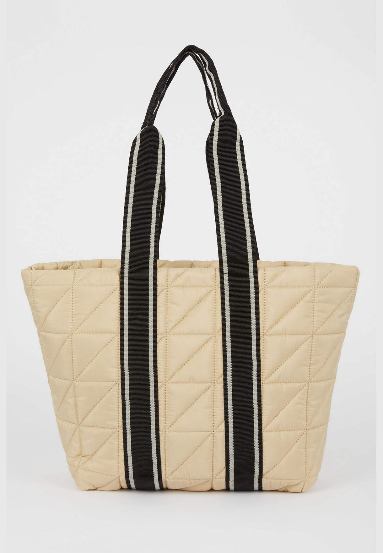 Colour Block Quilted Big Bag