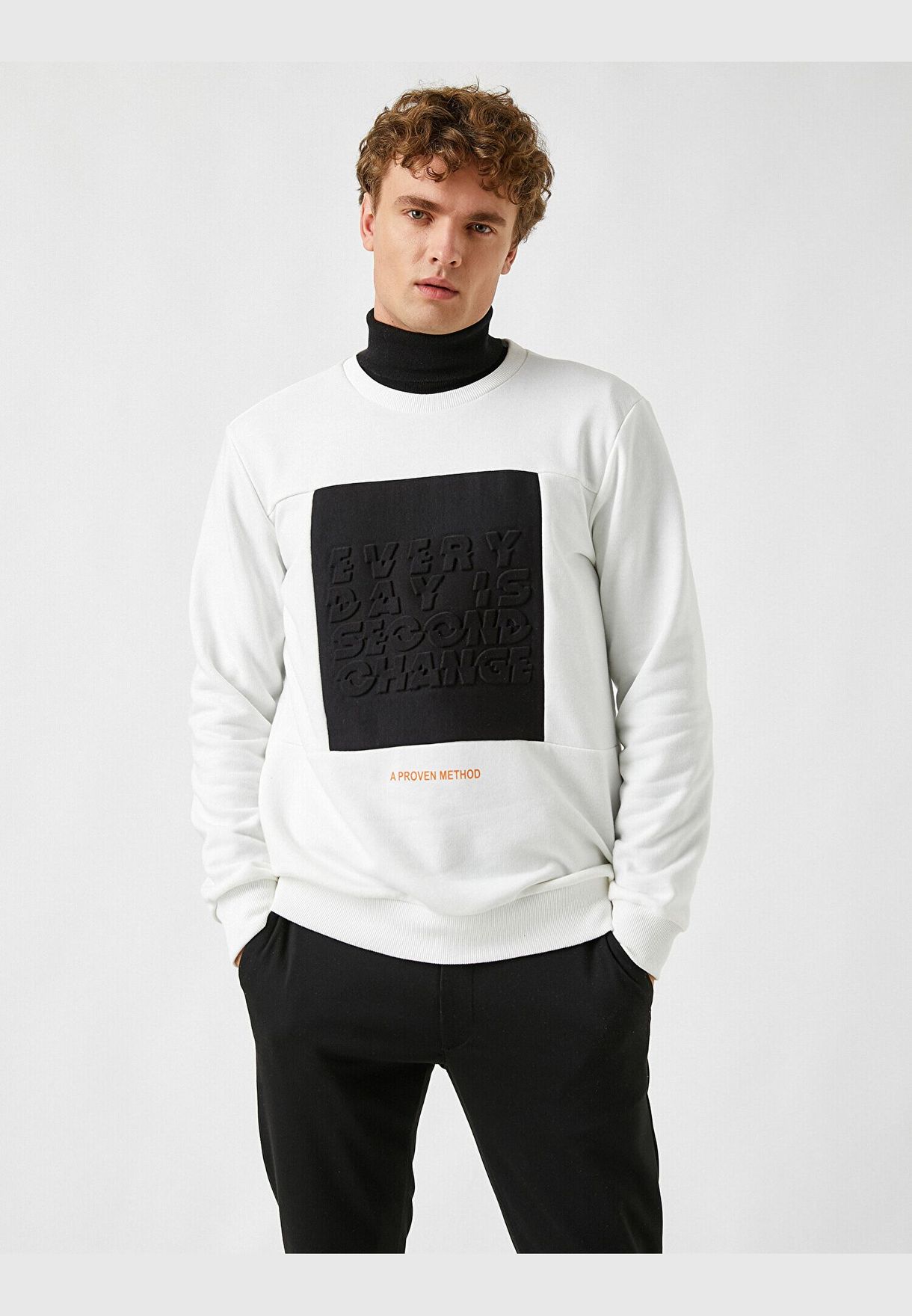 Embossed Printed Sweatshirt