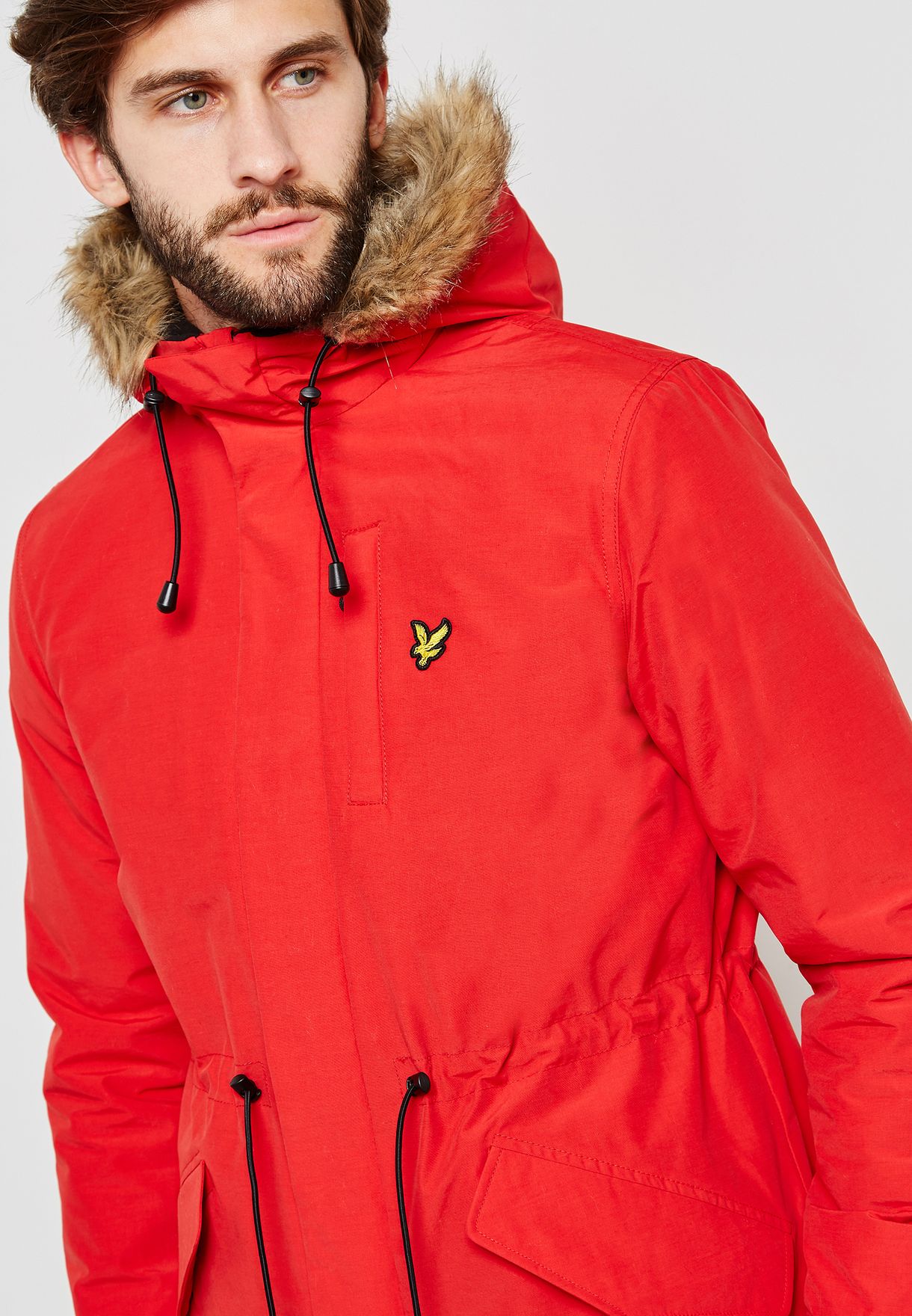 lyle and scott red parka