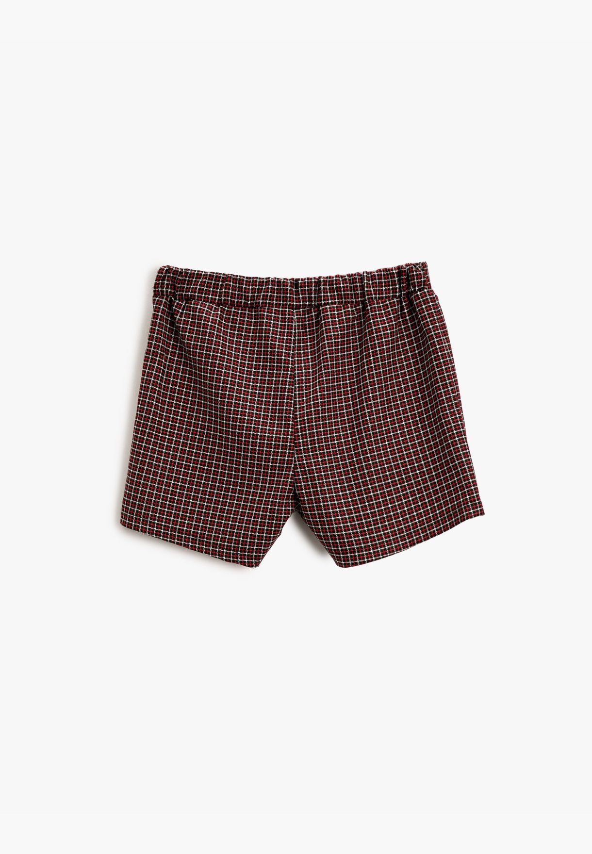 Plaid Skort Buckled Detail