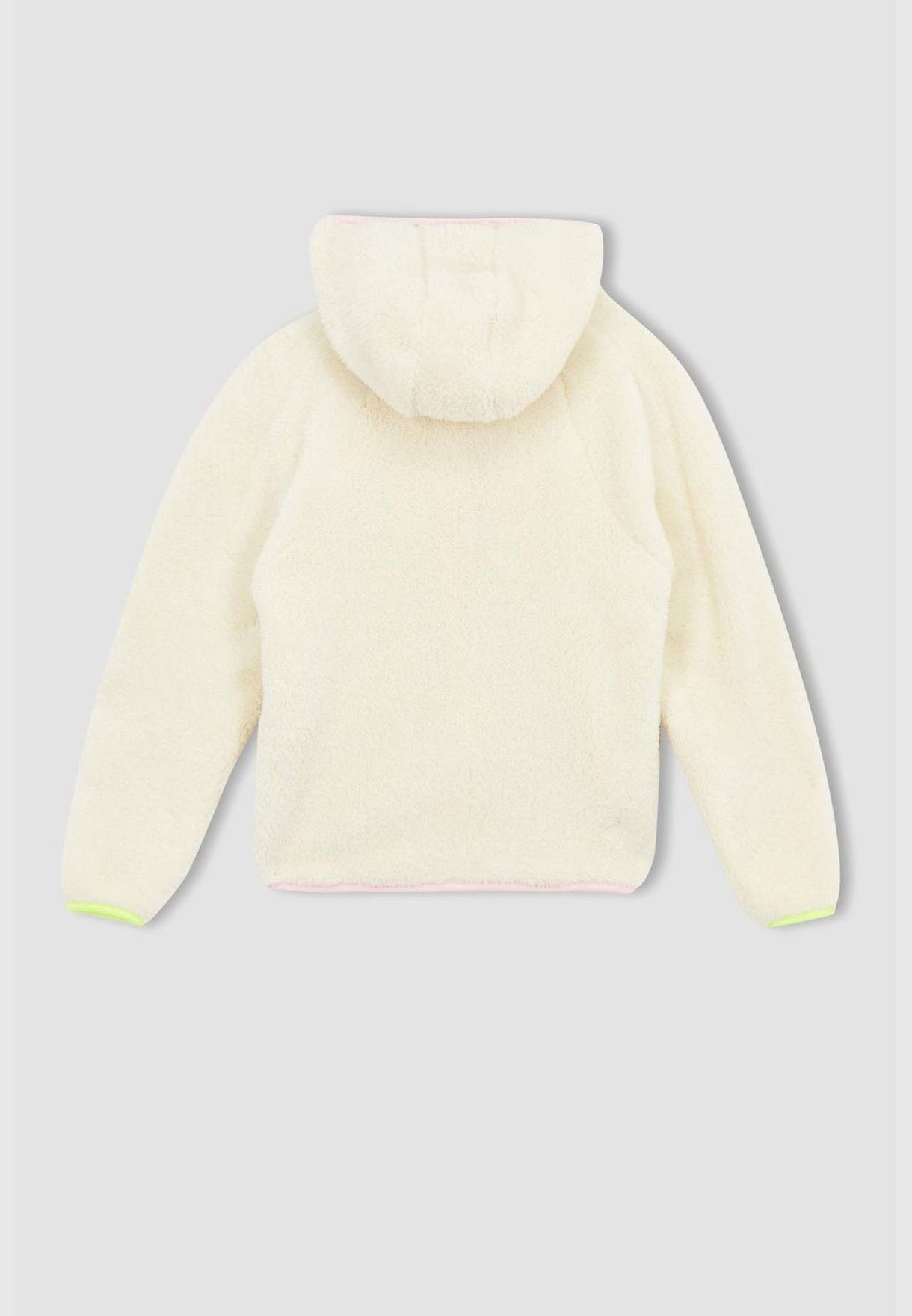 Girl Hooded Long Sleeve Knitted Cardigan