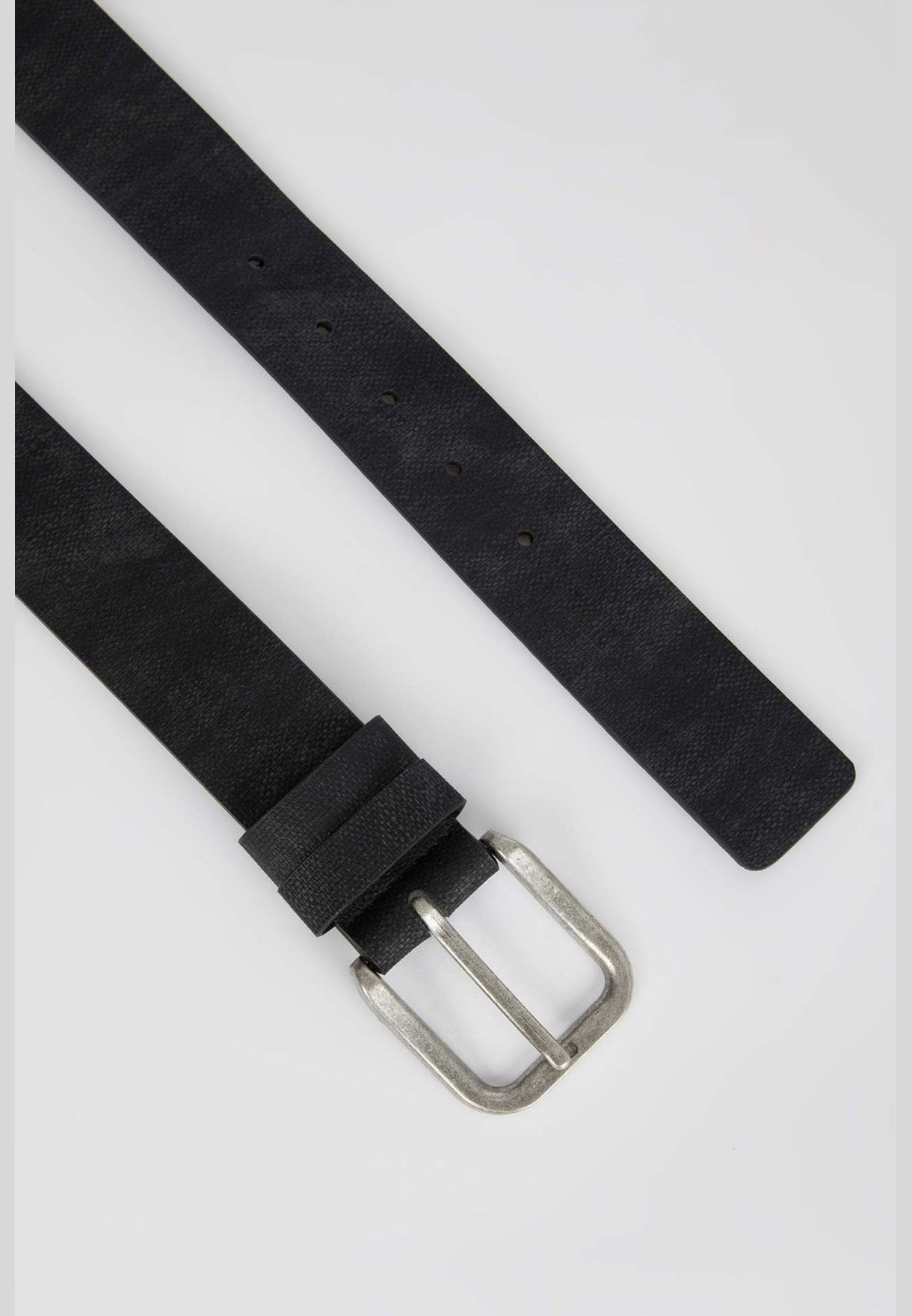 Faux Leather Rectangle Buckle Belt