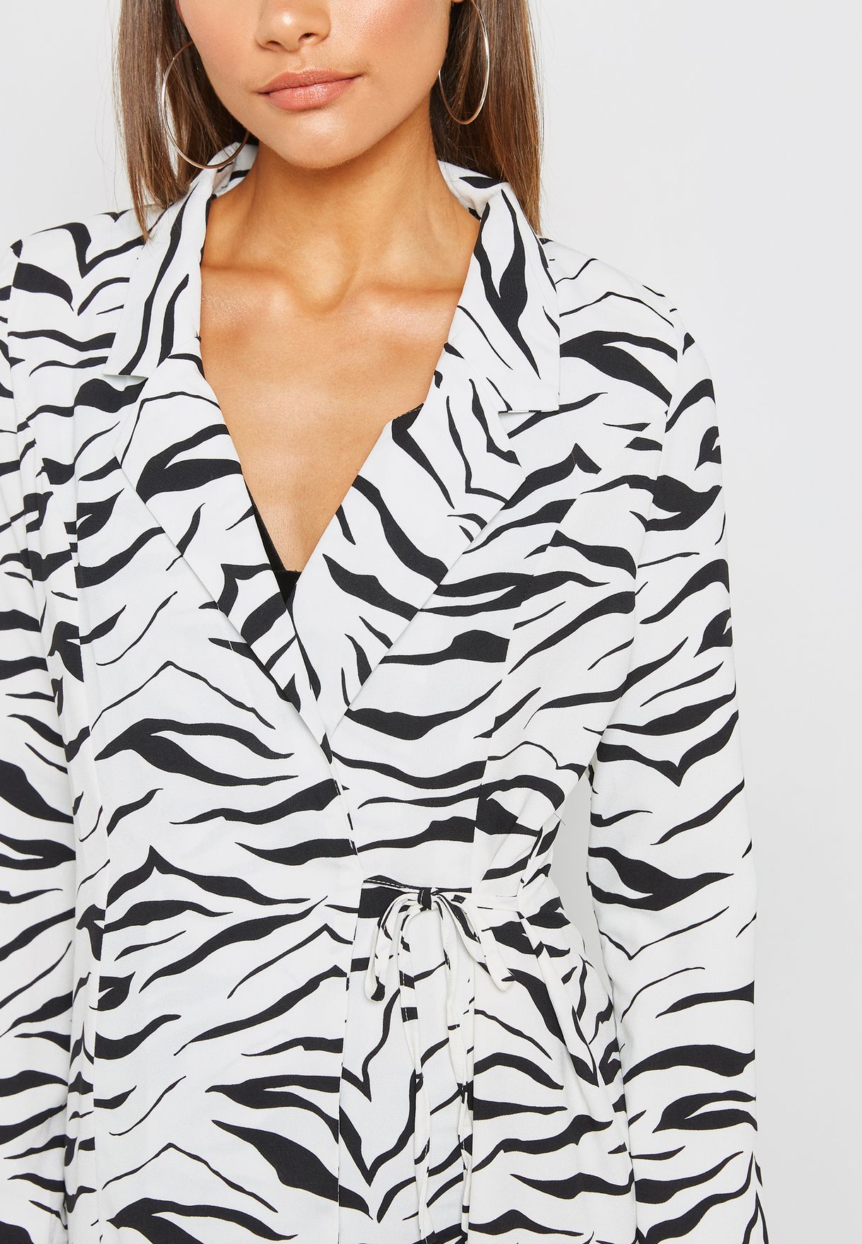 zebra print blazer dress