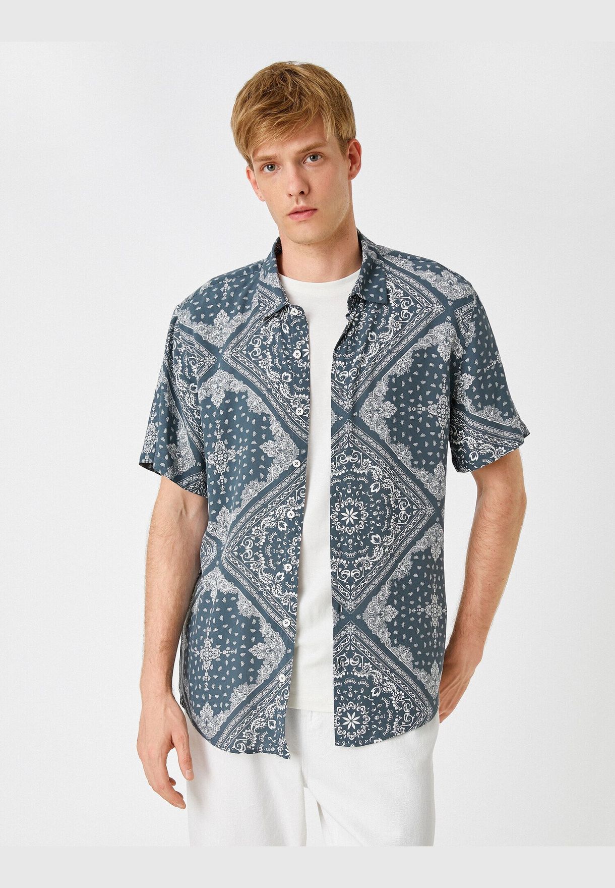 Patterned Short Sleeve Shirt