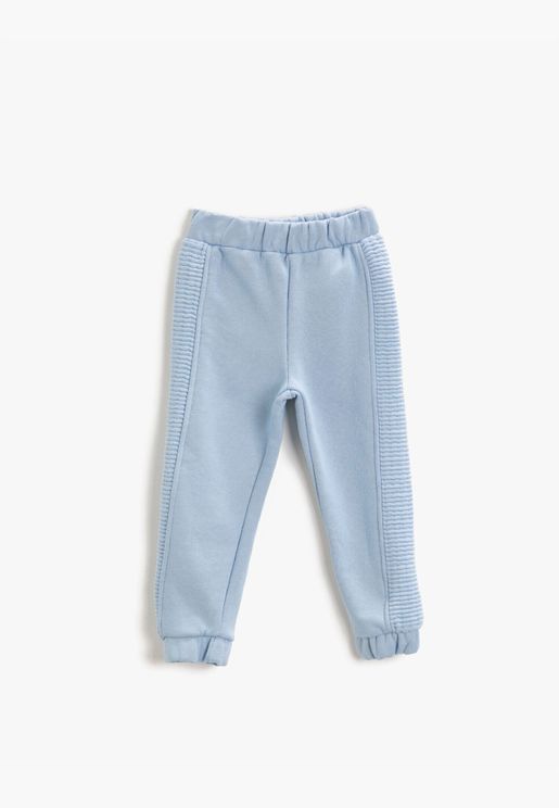 Basic Jogger Sweatpants Cotton Textured Sides