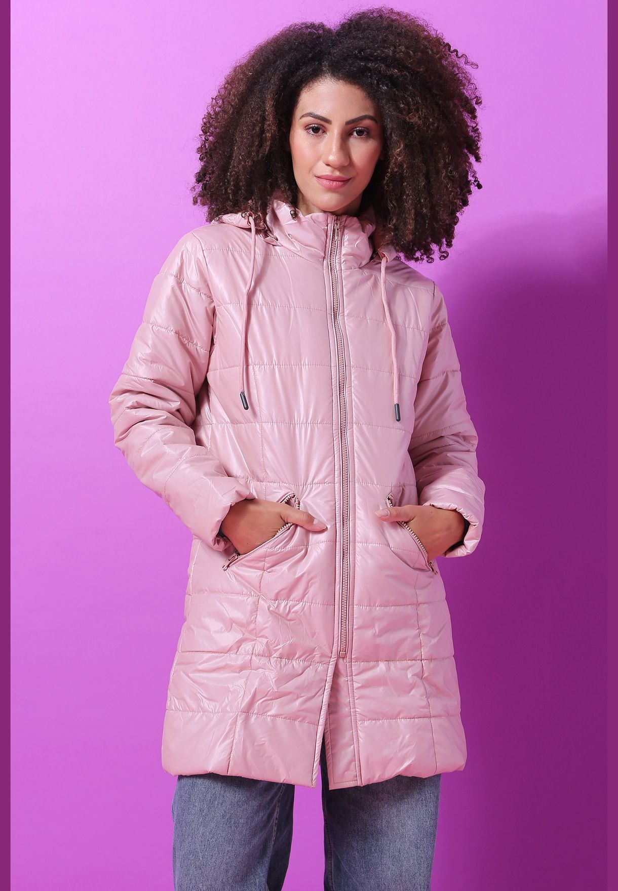 campus sutra hooded quilted jacket