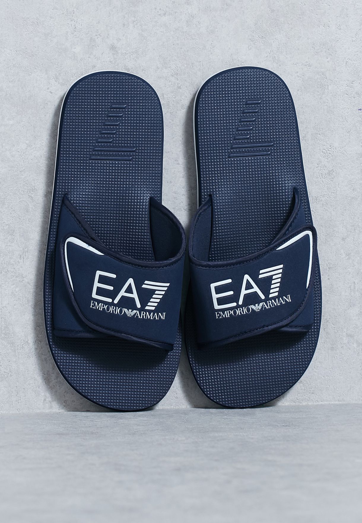 Buy Ea7 Emporio Armani grey Casual Slides for Men in Dubai, Abu Dhabi