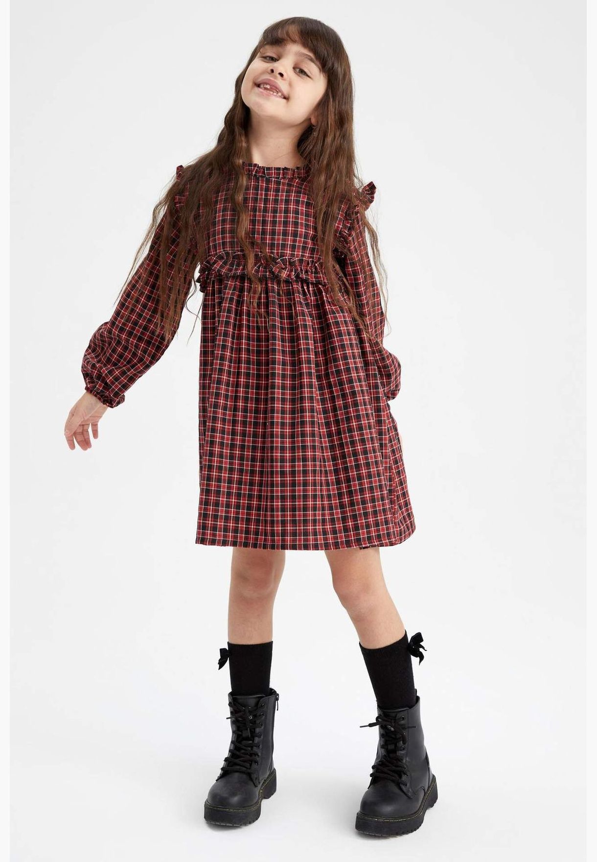Girl Dress Long Sleeve Woven Dress