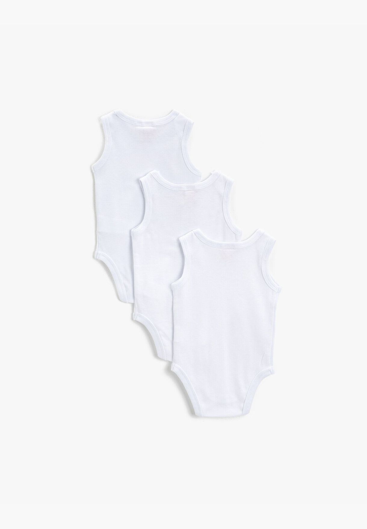 3-Pack Bodysuit Set Sleeveless Cotton