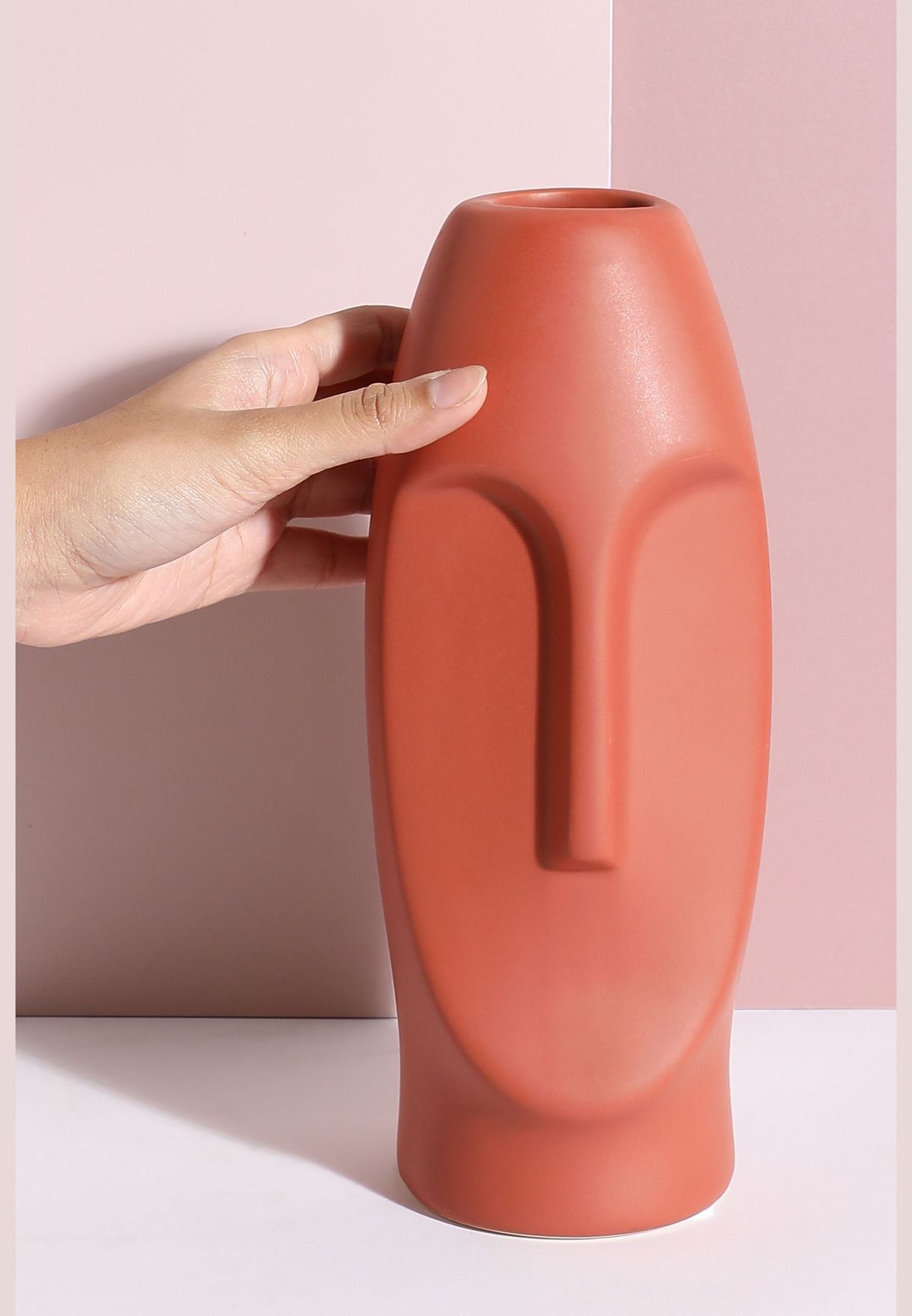 Man Face Shaped Modern Acrylic Flower Vase For Home Decor