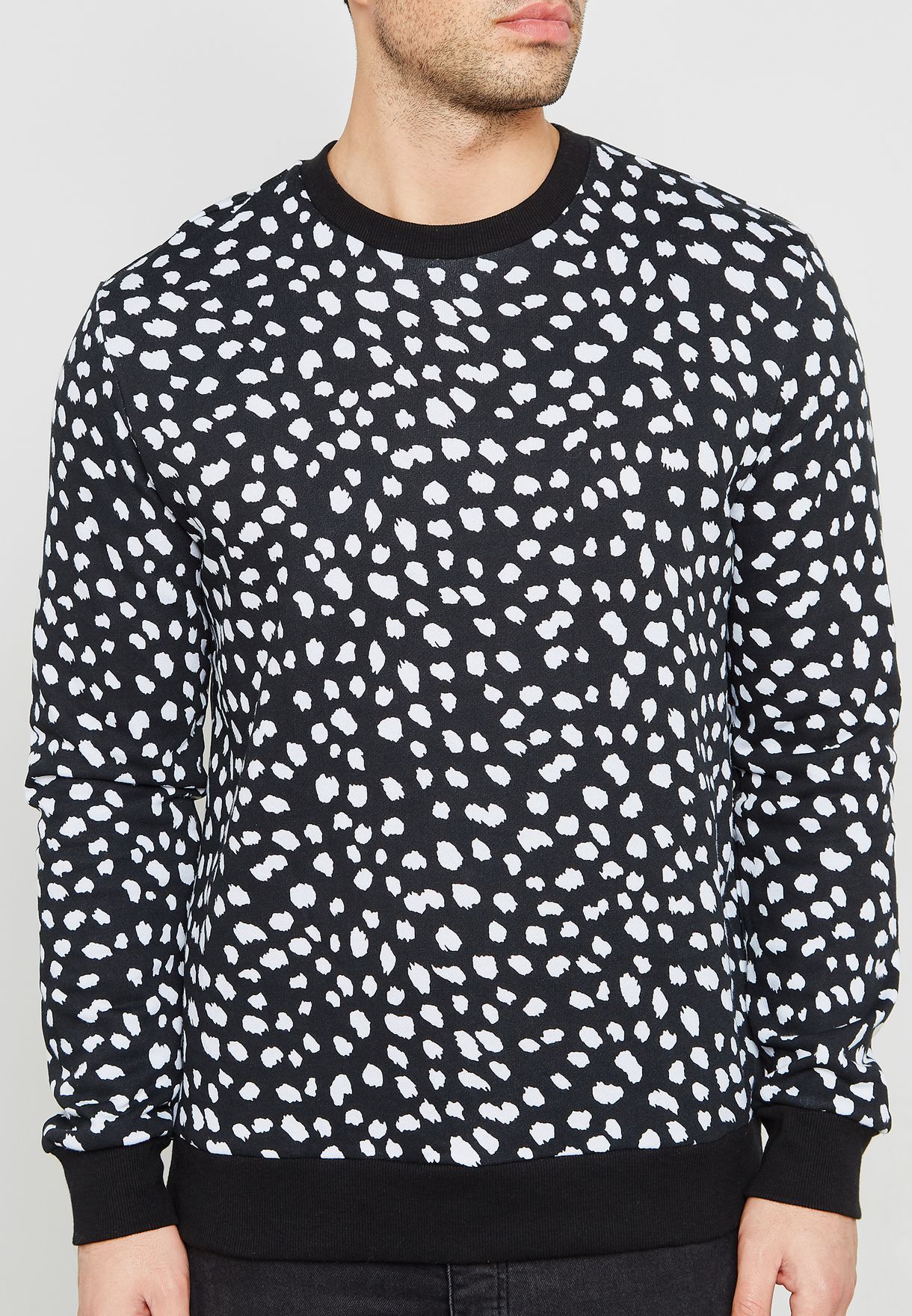 dalmatian print sweatshirt