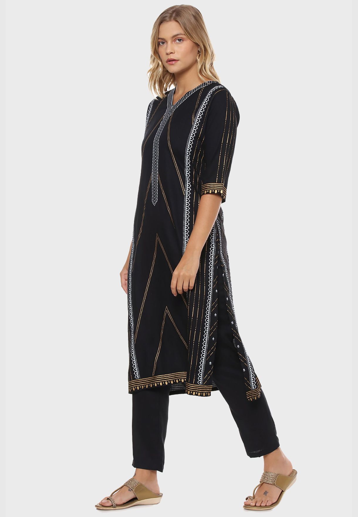 Printed Kurti and Pant Set