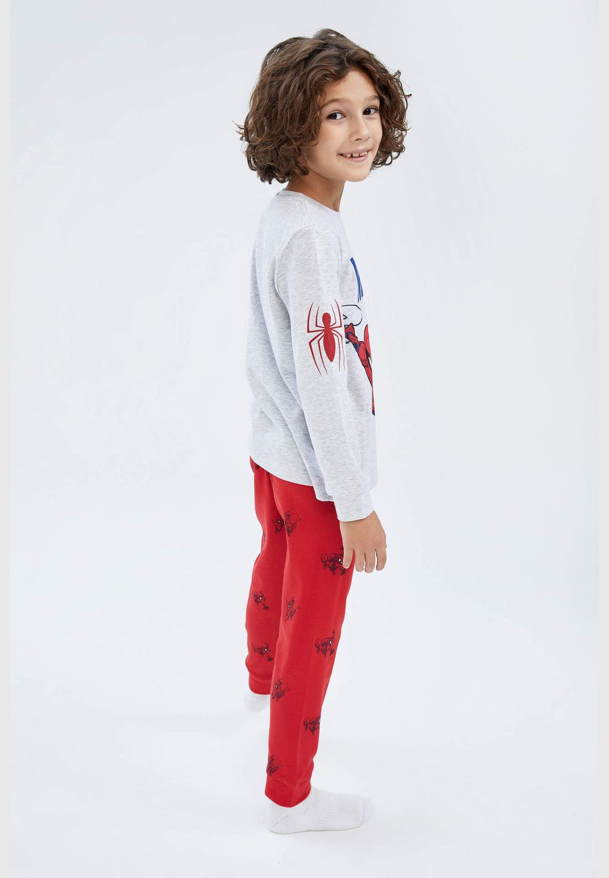 2 Pack Boy Marvel Spiderman Licenced Long Sleeve Knitted Pyjamas