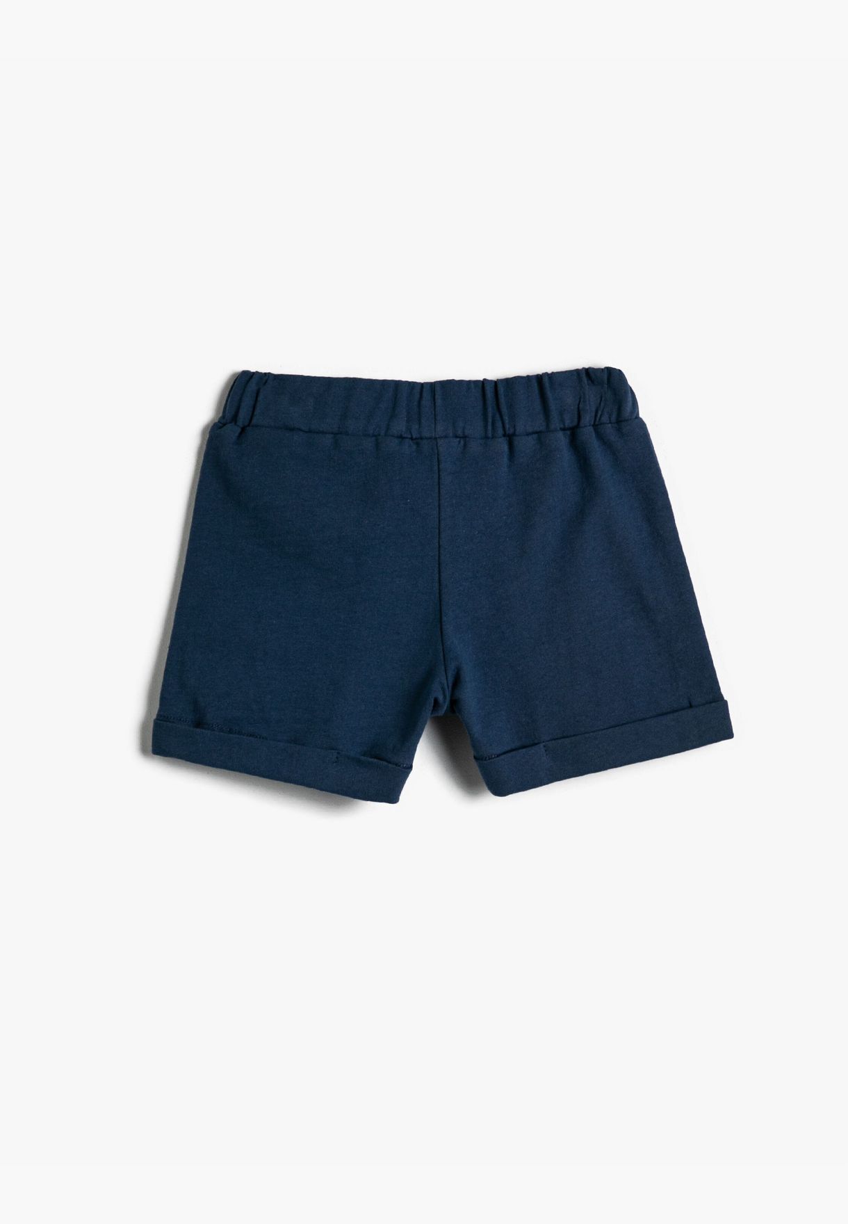 Printed Short Shorts Cotton Drawstring