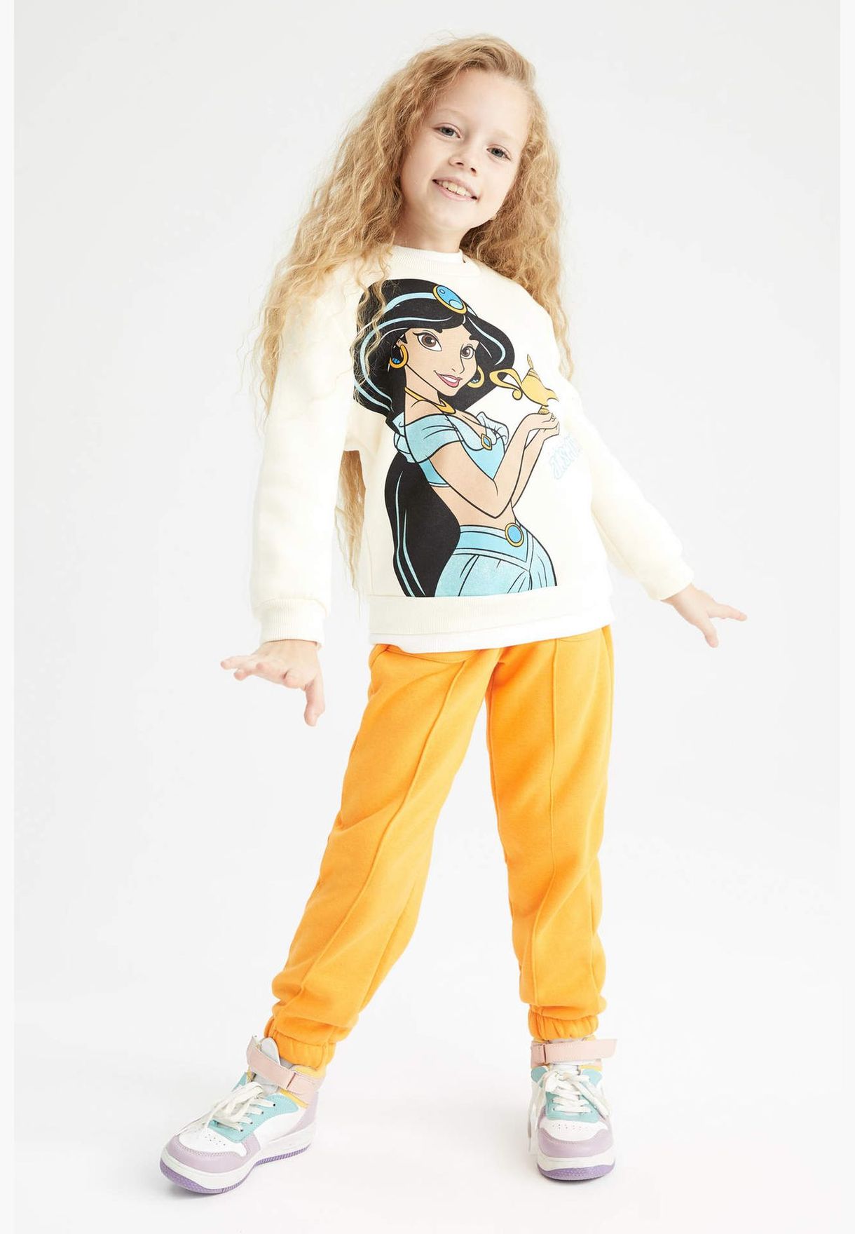 Girl Disney Princess Licenced Regular Fit Long Sleeve Knitted Sweatshirt