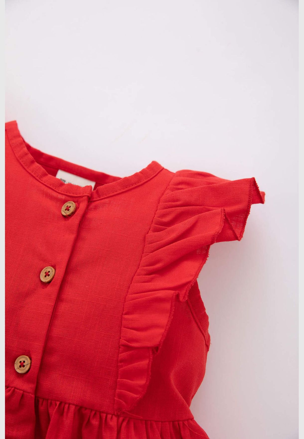 BabyGirl Bike Neck Short Sleeve Woven Dress